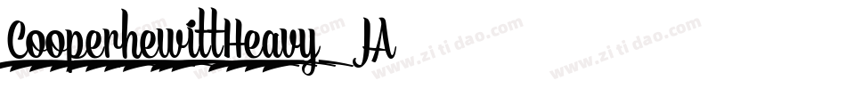 CooperhewittHeavy-9JA7字体转换