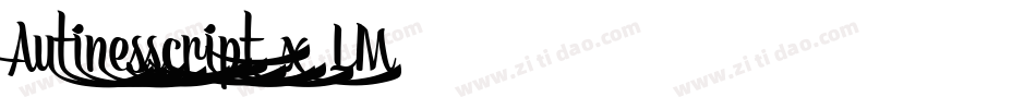 Autinesscript-x3LM8字体转换