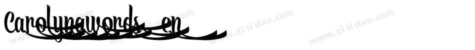 Carolynawords-2en8字体转换