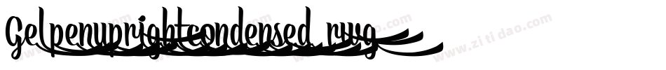 Gelpenuprightcondensed-rwg8字体转换