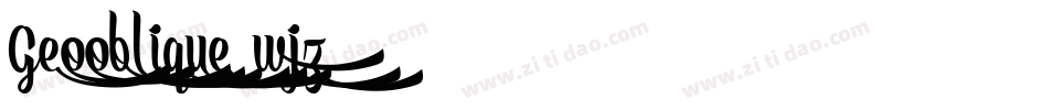 Geooblique-wjz8字体转换