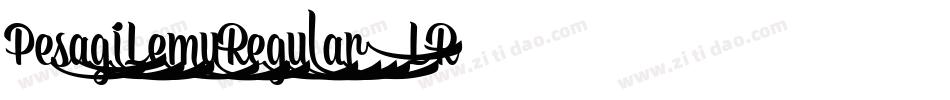 PesagiLemuRegular-2LR8字体转换