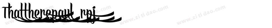 Thattherepaul-rpj8字体转换