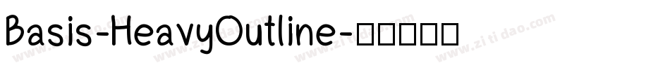 Basis-HeavyOutline字体转换