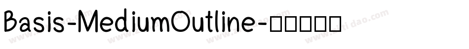 Basis-MediumOutline字体转换