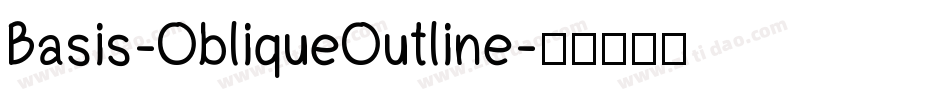 Basis-ObliqueOutline字体转换