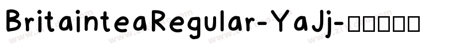 BritainteaRegular-YaJj字体转换