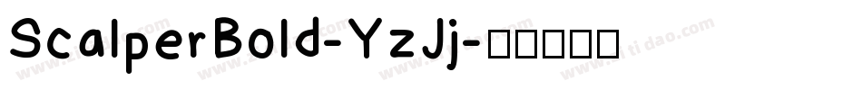 ScalperBold-YzJj字体转换
