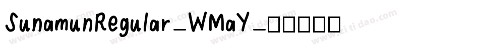SunamunRegular-WMaY字体转换