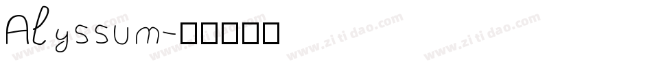 Alyssum字体转换