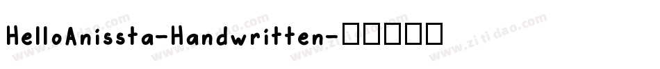 HelloAnissta-Handwritten字体转换
