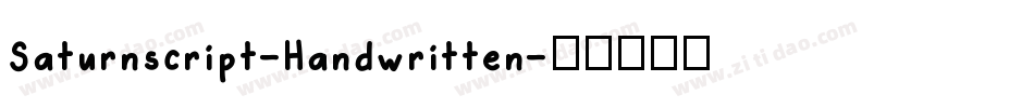 Saturnscript-Handwritten字体转换