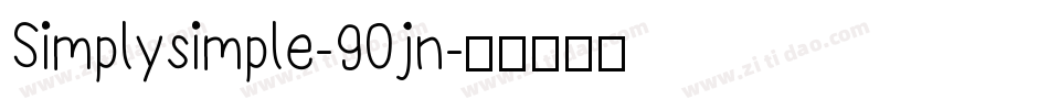 Simplysimple-90jn字体转换