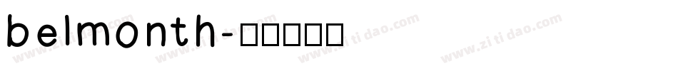 belmonth字体转换