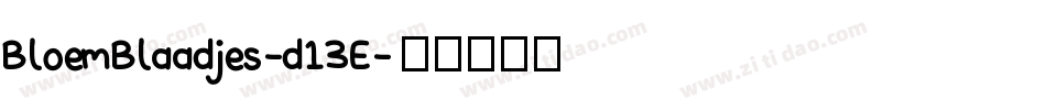 BloemBlaadjes-d13E字体转换