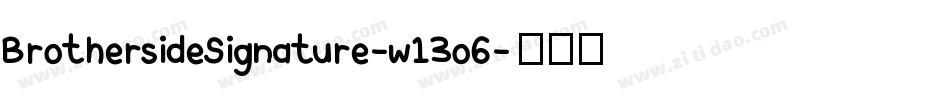 BrothersideSignature-w13o6字体转换