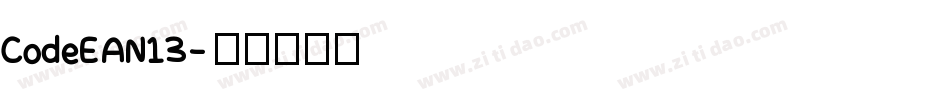 CodeEAN13字体转换