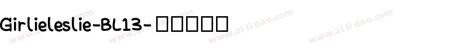 Girlieleslie-BL13字体转换