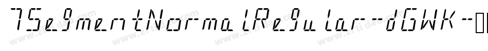 7SegmentNormalRegular-dGWK字体转换