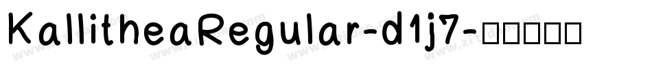 KallitheaRegular-d1j7字体转换