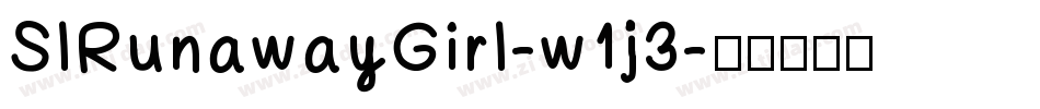 SlRunawayGirl-w1j3字体转换