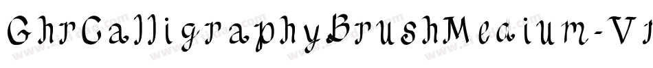 GhrCalligraphyBrushMedium-Vn3x字体转换