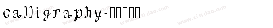 calligraphy字体转换