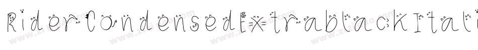 RiderCondensedExtrablackItalic-K1me字体转换