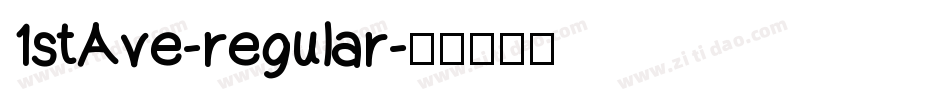 1stAve-regular字体转换