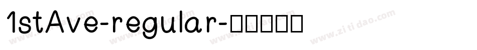 1stAve-regular字体转换