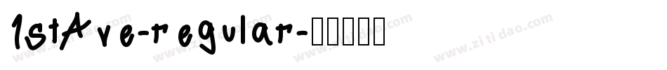 1stAve-regular字体转换