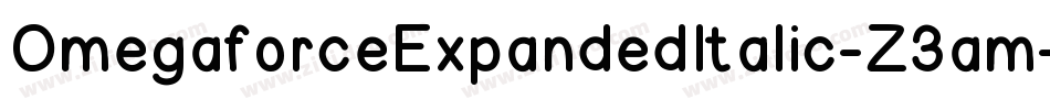OmegaforceExpandedItalic-Z3am字体转换