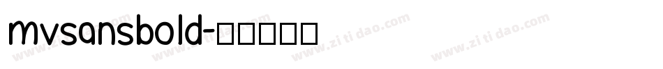 mvsansbold字体转换
