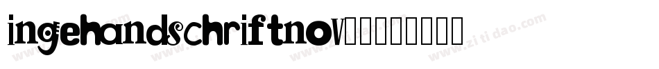 ingehandschriftnov20字体转换