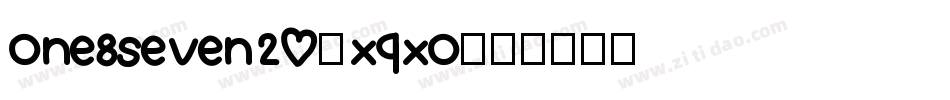 One8seven20-Xqxo字体转换