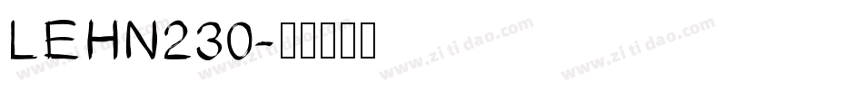 LEHN230字体转换