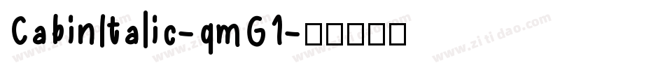CabinItalic-qmG1字体转换