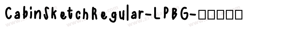 CabinSketchRegular-LPBG字体转换
