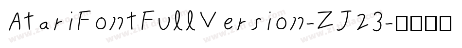 AtariFontFullVersion-ZJ23字体转换