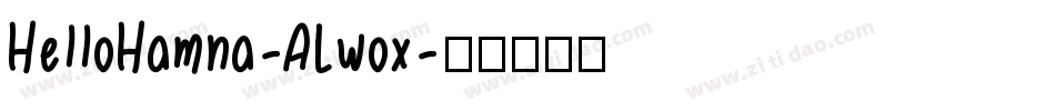 HelloHamna-ALwox字体转换