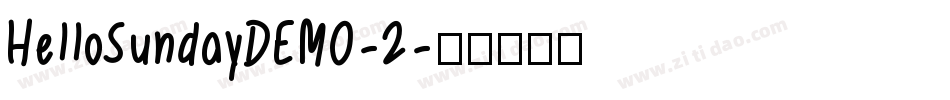 HelloSundayDEMO-2字体转换