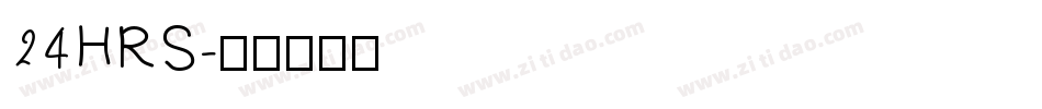 24HRS字体转换