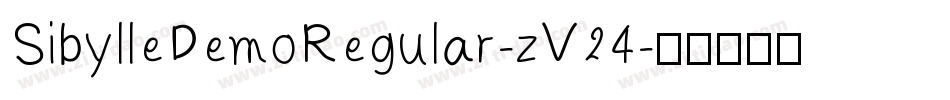 SibylleDemoRegular-zV24字体转换