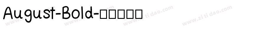 August-Bold字体转换