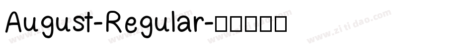 August-Regular字体转换