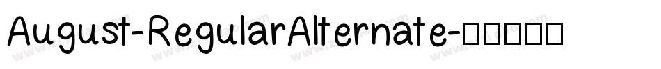August-RegularAlternate字体转换
