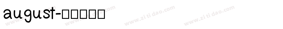 august字体转换