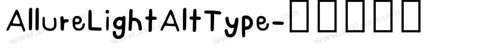 AllureLightAltType字体转换