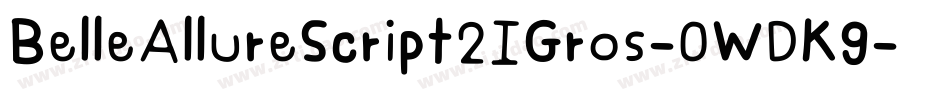 BelleAllureScript2IGros-0WDK9字体转换