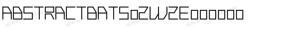 Abstractbats-2W2e字体转换